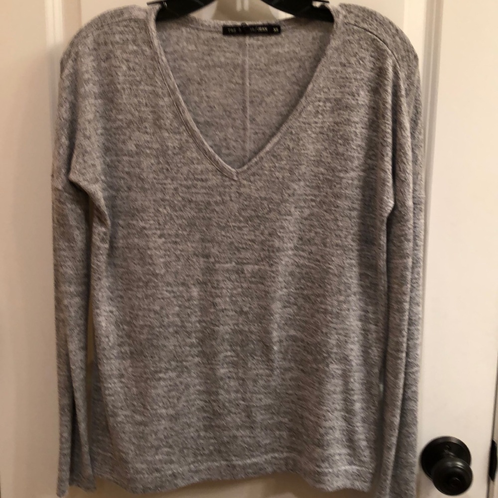 rag & bone Gray V-Neck Sweater
